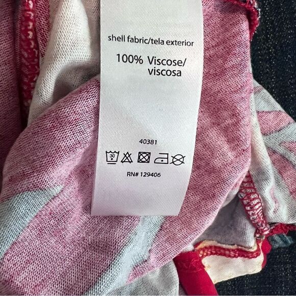 Lascana Red Tropical Hawaiian Print Dress Size M - Picture 5 of 7